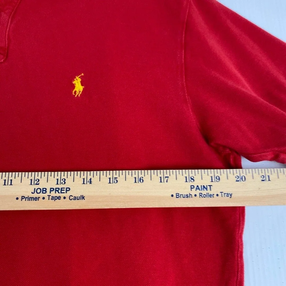 Polo by Ralph‎ Lauren Men's Size Large Red Polo Shirt Vintaje 90s